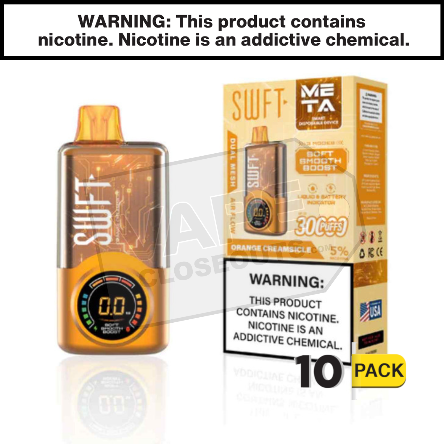 Orange Creamsicle SWFT Meta 30K Disposable Vape — image 2