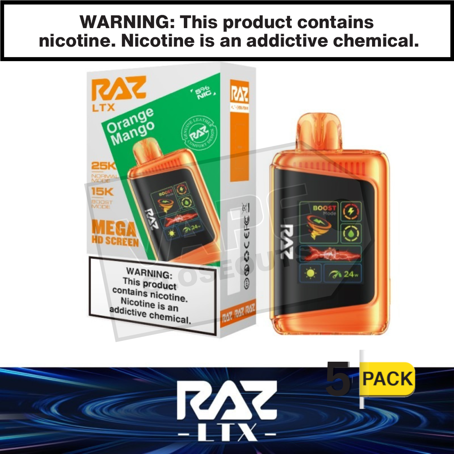 Orange Mango RAZ LTX 25K Disposable Vape