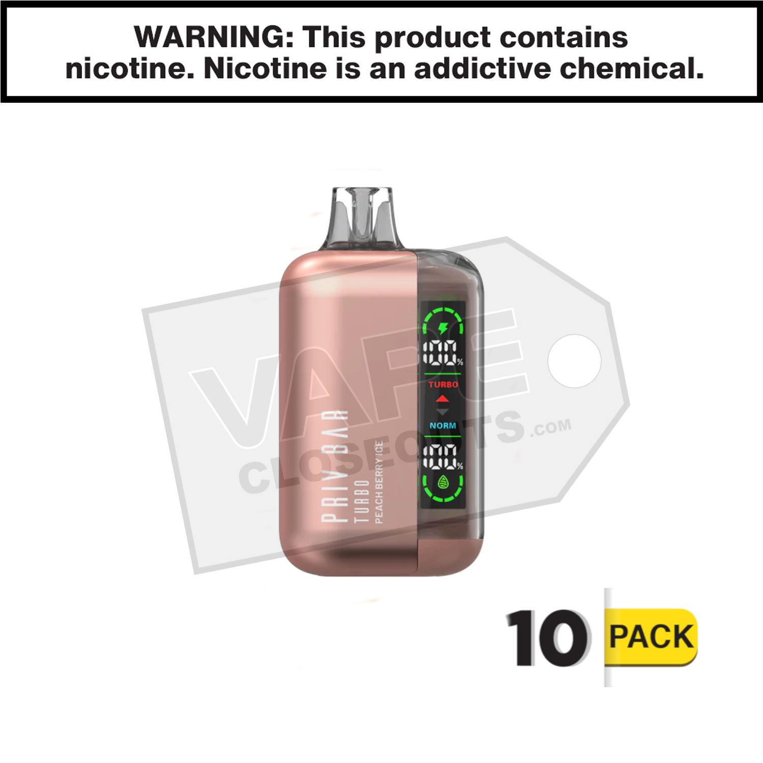 Peach Berry Ice Priv Bar Turbo 15K Disposable Vape By SMOK — image 2