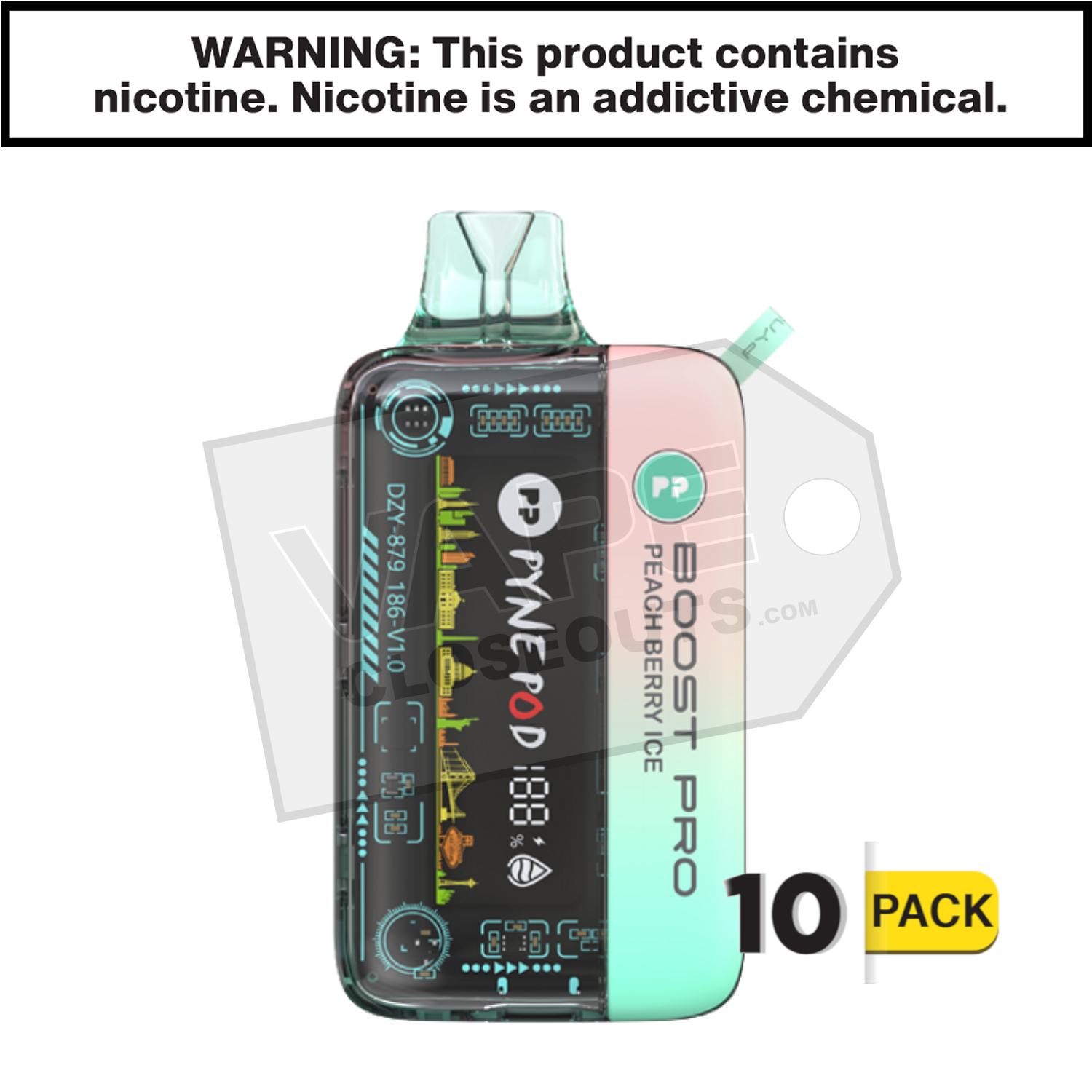 Peach Berry Ice Pyne Pod Boost Pro 20K Disposable Vape — image 2