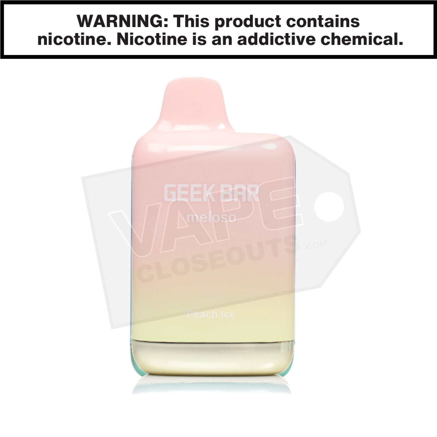 Peach Ice Geek Bar Meloso Max Disposable Vape