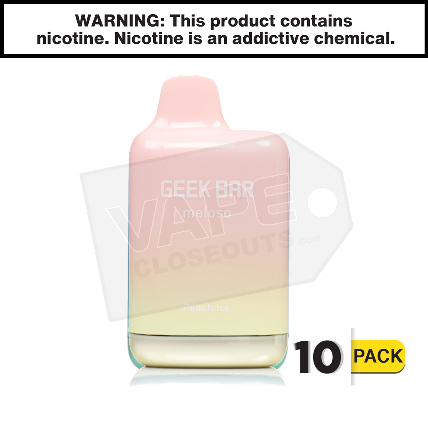 Peach Ice Geek Bar Meloso Max Disposable Vape — image 2