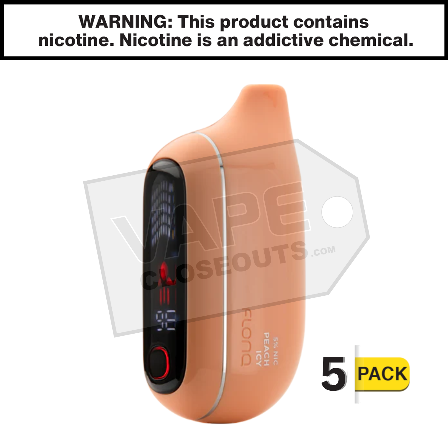 Peach Icy FLONQ Max Pro 20K Disposable Vape