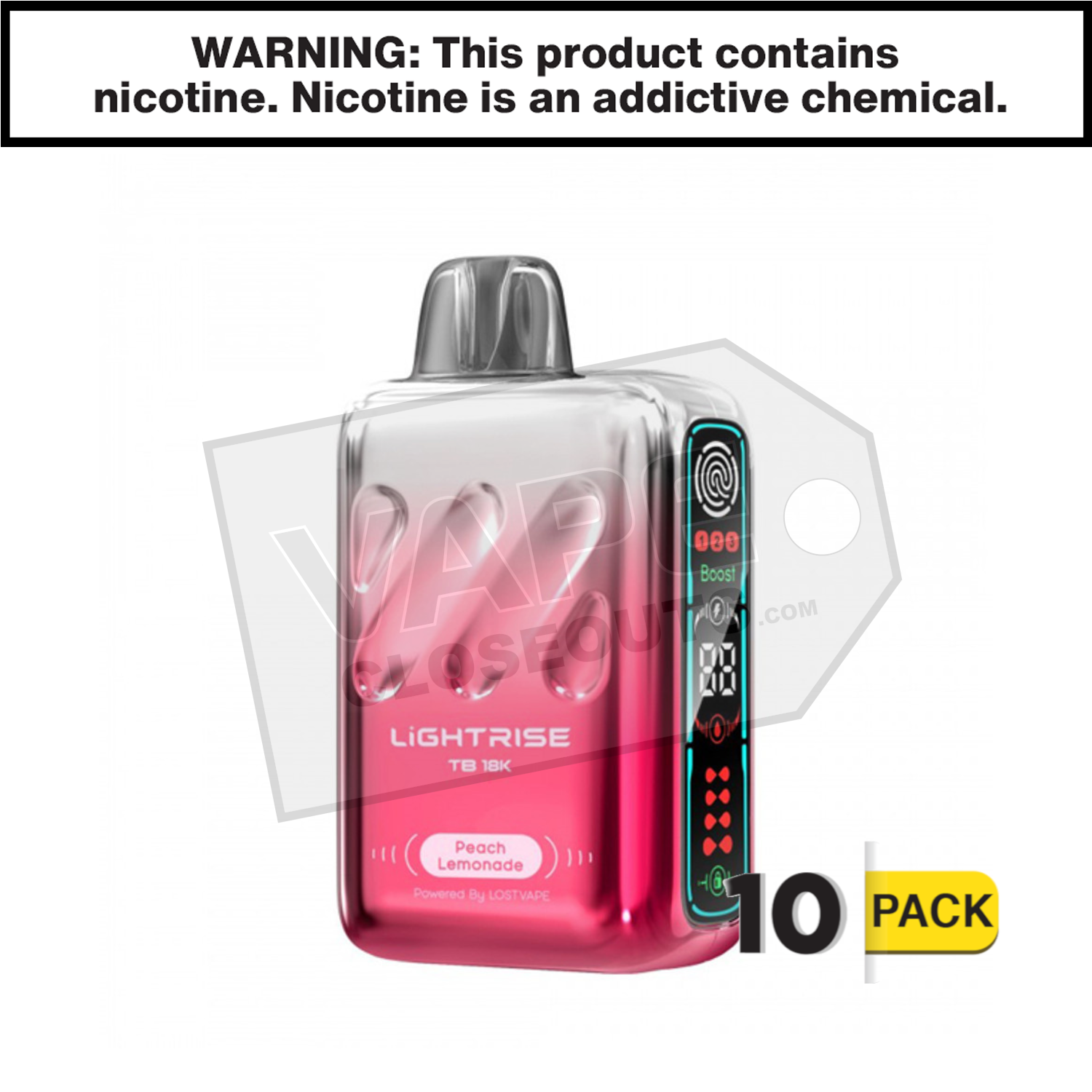 Peach Lemonade Lightrise TB 18K Vape — image 2