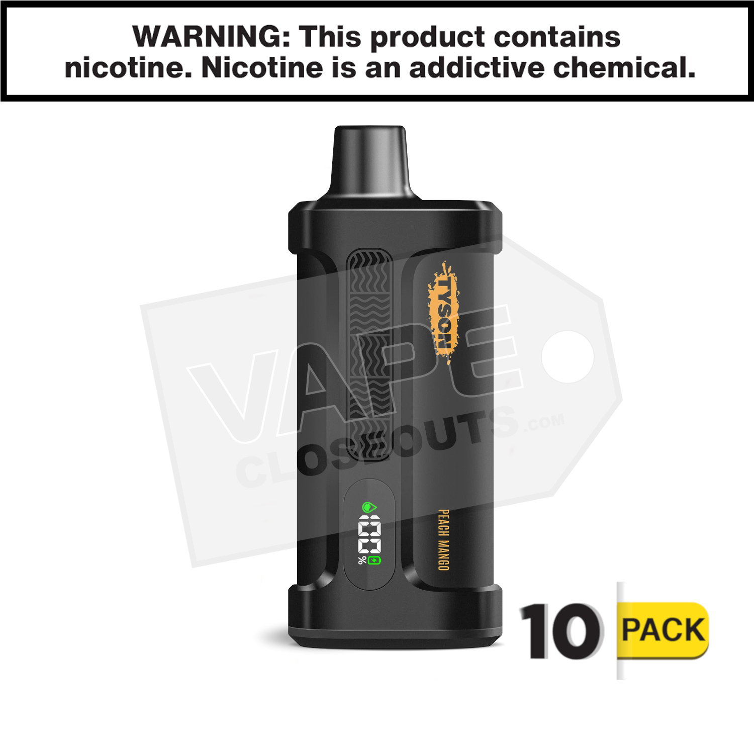 Peach Mango Tyson 2.0 Iron Mike 15,000 Puff Disposable Vape — image 2