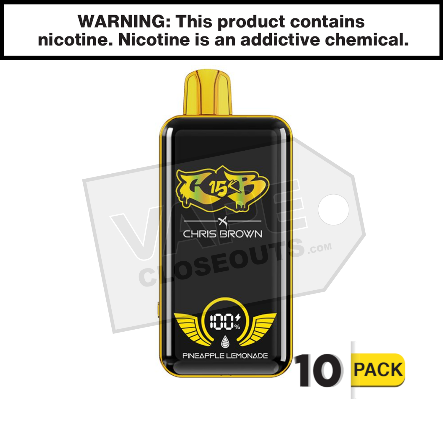 Pineapple Lemonade Chris Brown CB15K Disposable Vape — image 2