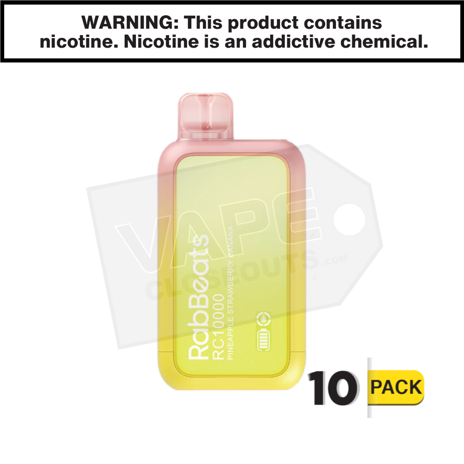 Pineapple Strawberry Banana RabBeats RC10000 Vape — image 2