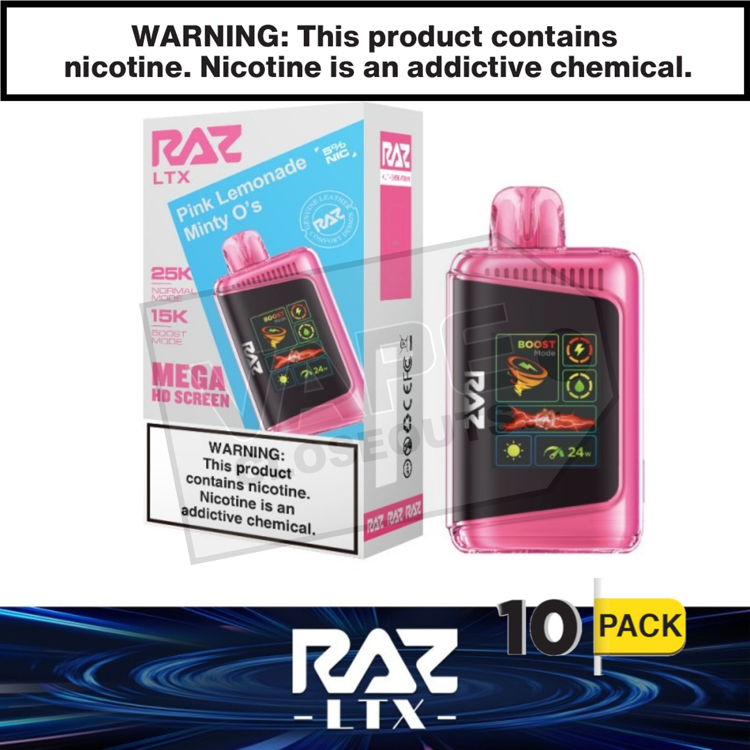 Pink Lemonade Minty O's RAZ LTX 25K Disposable Vape — image 2