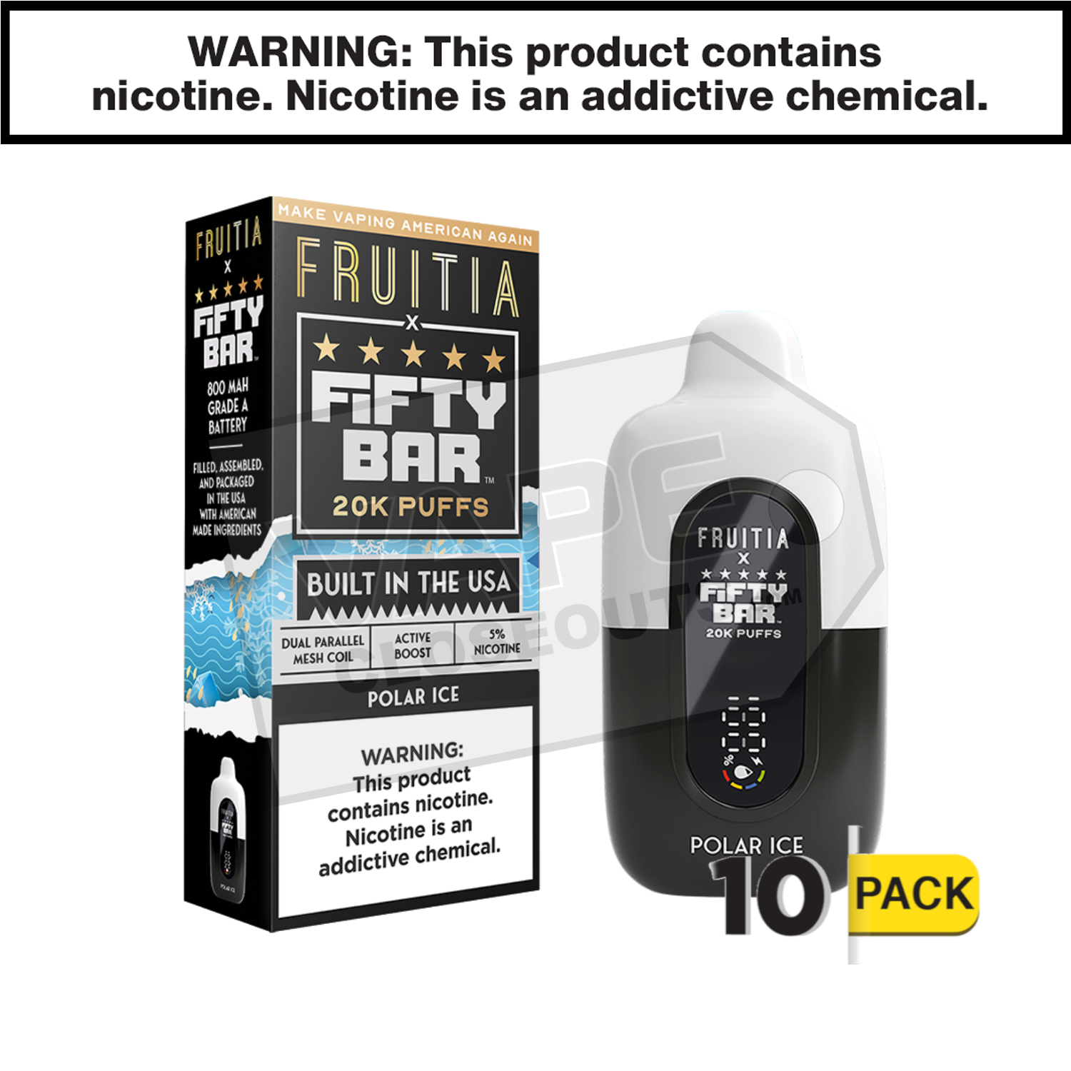 Polar Ice Fifty Bar Fruitia 20K Disposable Vape — image 2