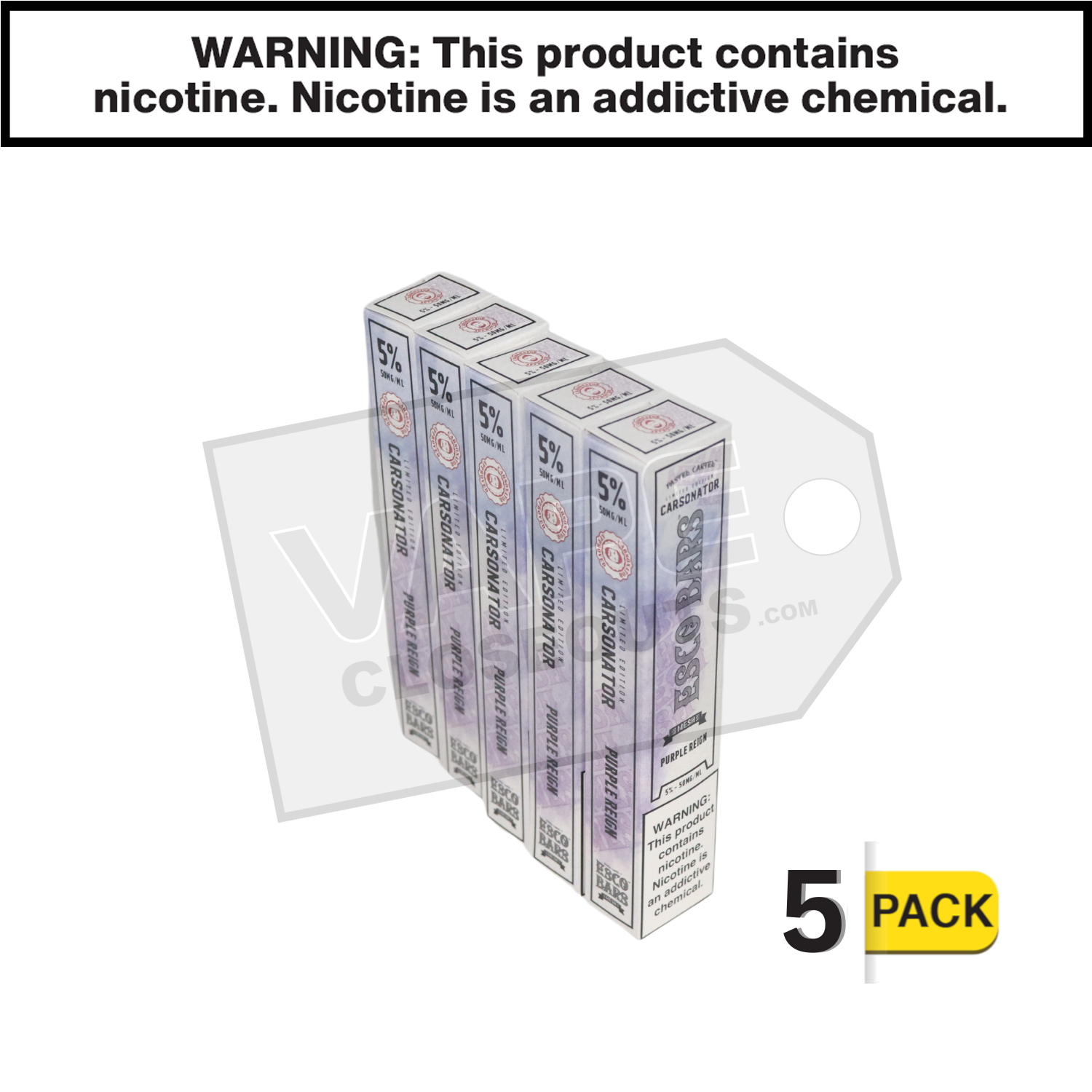 Purple Reign Carsonator Esco Bars 2500 Puff Disposable Vape — image 2