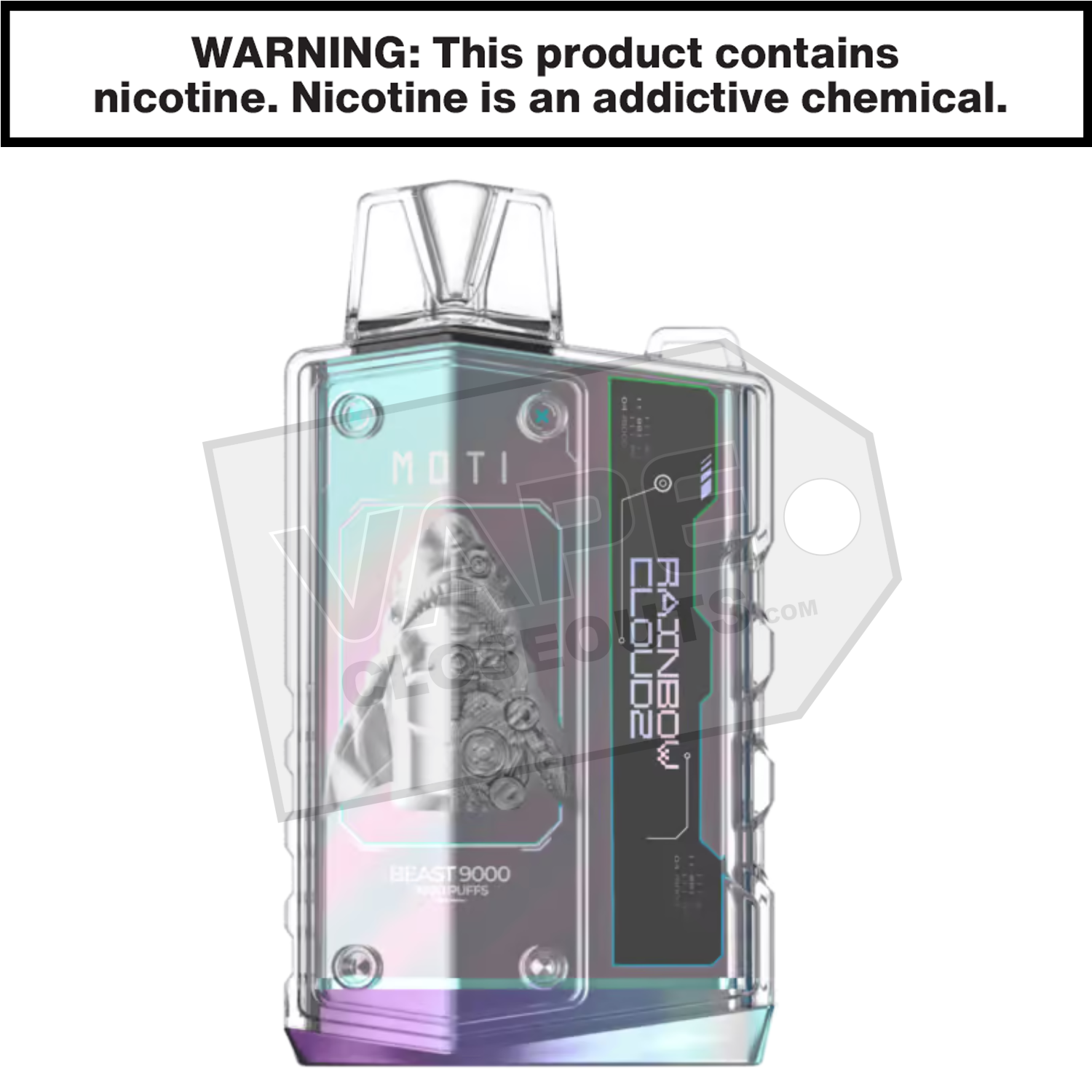 Rainbow Cloudz Moti Beast 9000 Disposable Vape — image 3