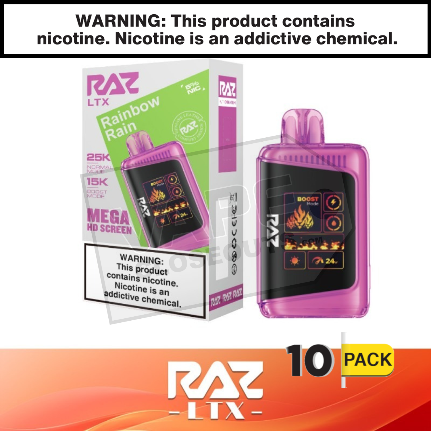 Rainbow Rain RAZ LTX 25K Disposable Vape — image 2