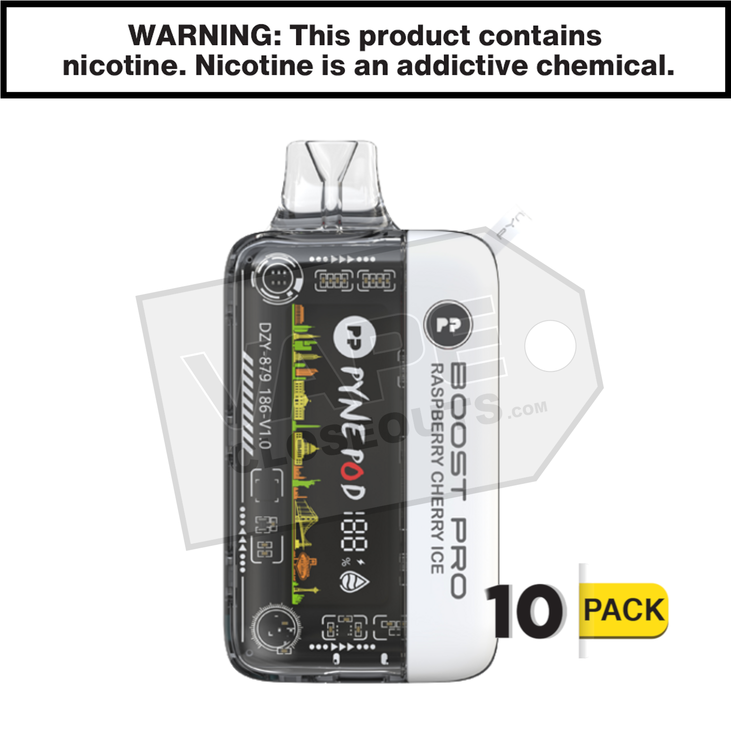 Raspberry Cherry Ice Pyne Pod Boost Pro 20K Disposable Vape — image 2