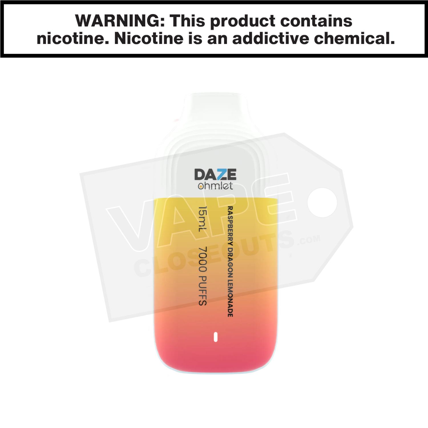 Raspberry Dragon Lemonade 7 Daze Ohmlet Disposable Vape