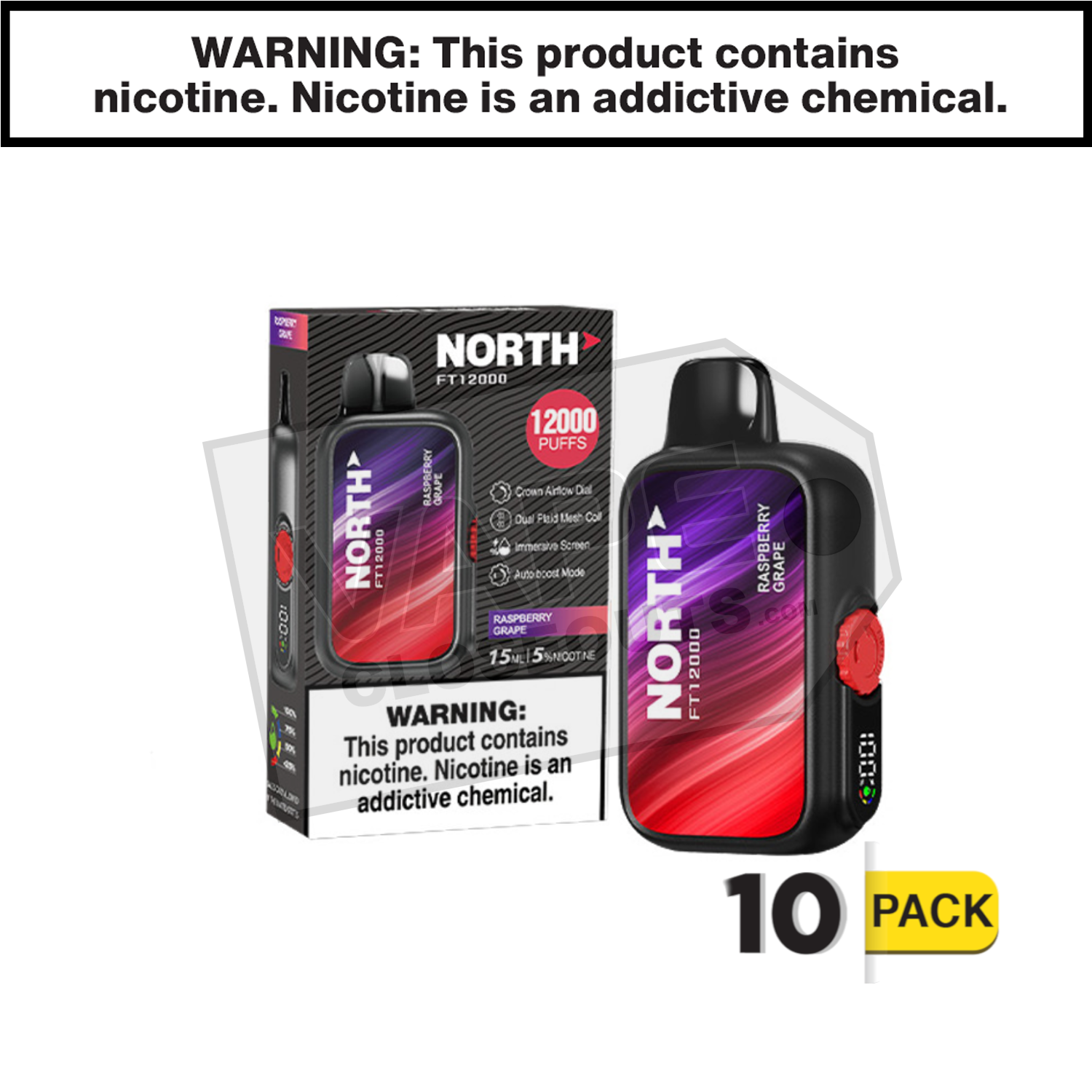Raspberry Grape North FT12000 Disposable Vape — image 2
