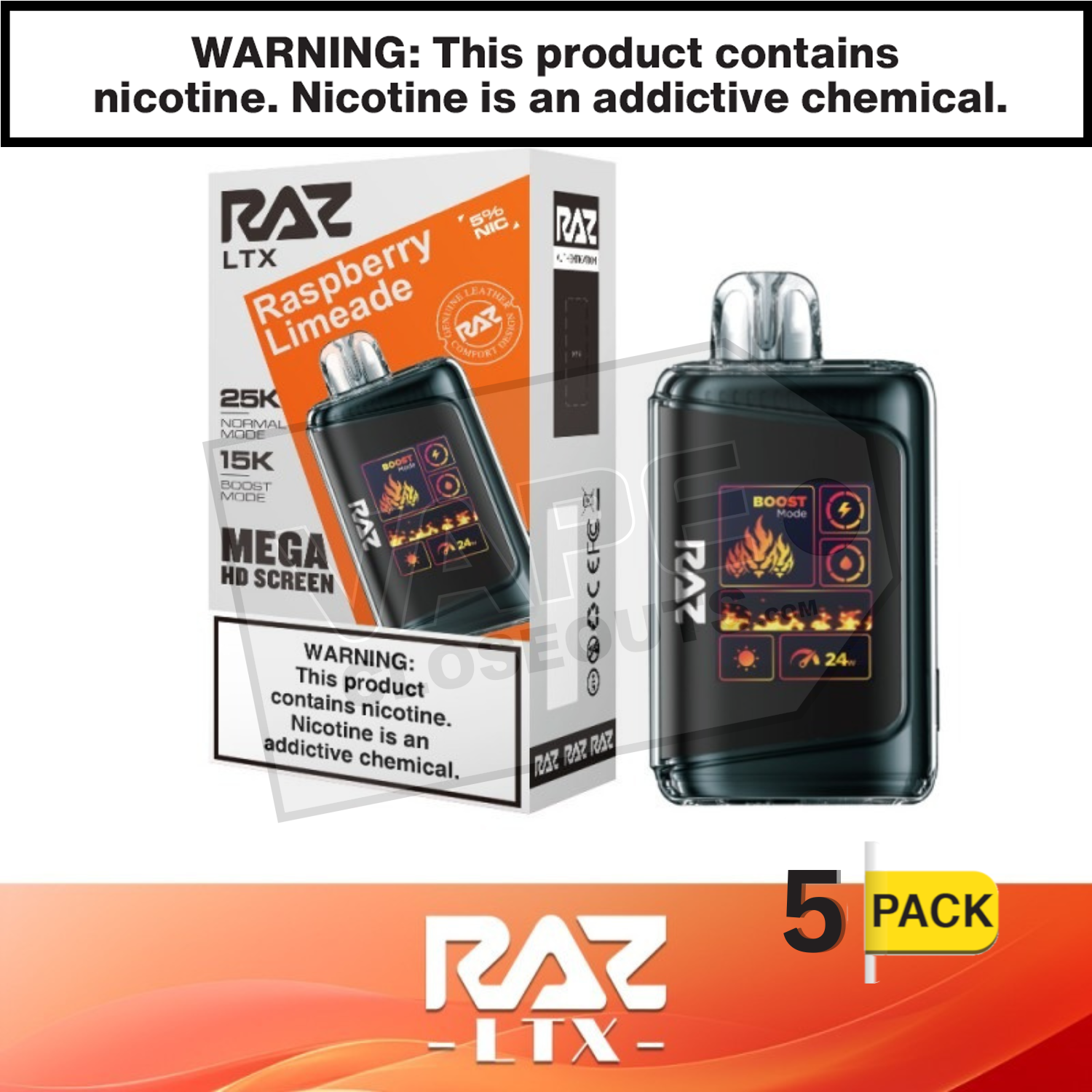 Raspberry Limeade RAZ LTX 25K Disposable Vape