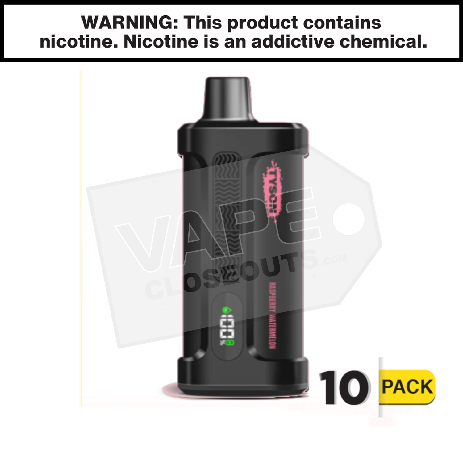 Raspberry Watermelon Tyson 2.0 Iron Mike 15,000 Puff Disposable Vape — image 2