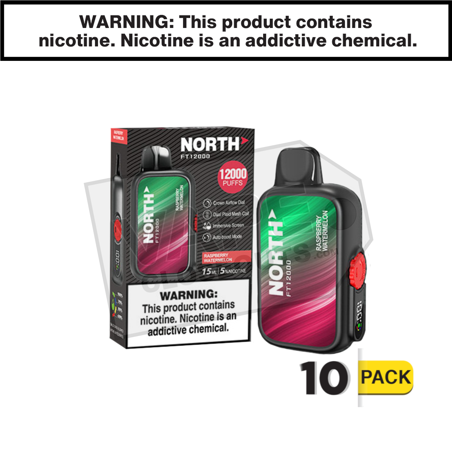 Raspberry Watermelon North FT12000 Disposable Vape — image 2
