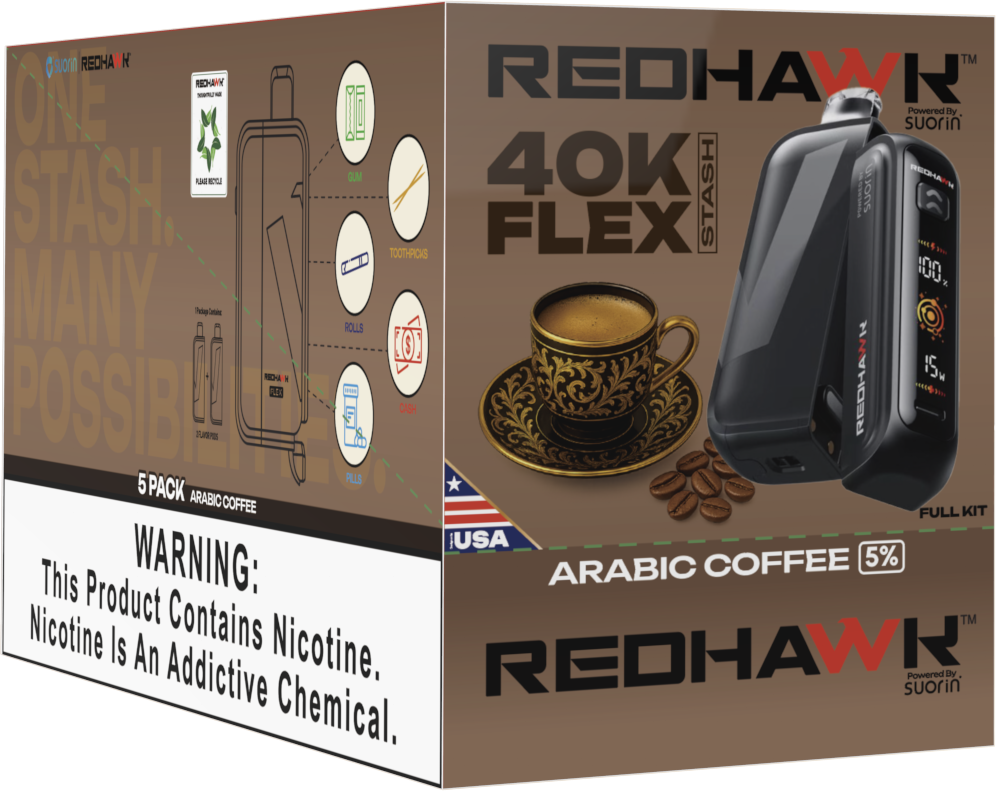 RedHawk 40K Puff FLEX Stash Disposable Vape - Arabic Coffee — image 2