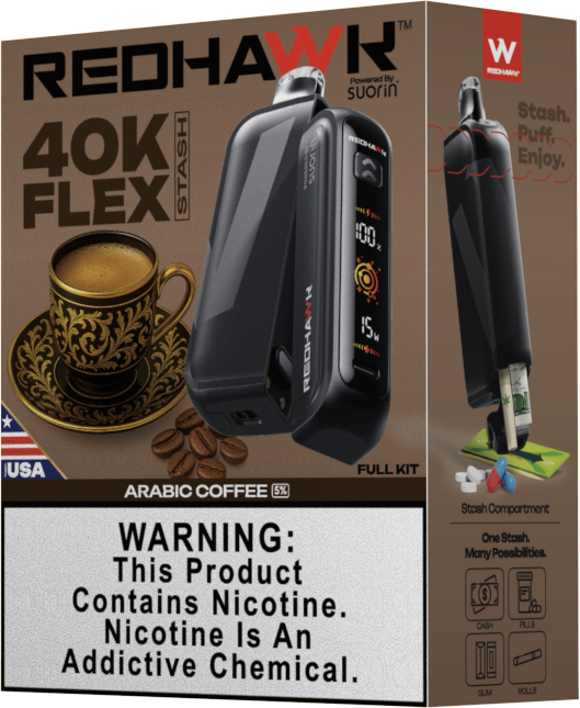 RedHawk 40K Puff FLEX Stash Disposable Vape - Arabic Coffee — image 3
