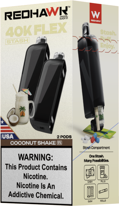 RedHawk 40K FLEX Stash COCONUT SHAKE 2 Pack Replacement Pods — image 4