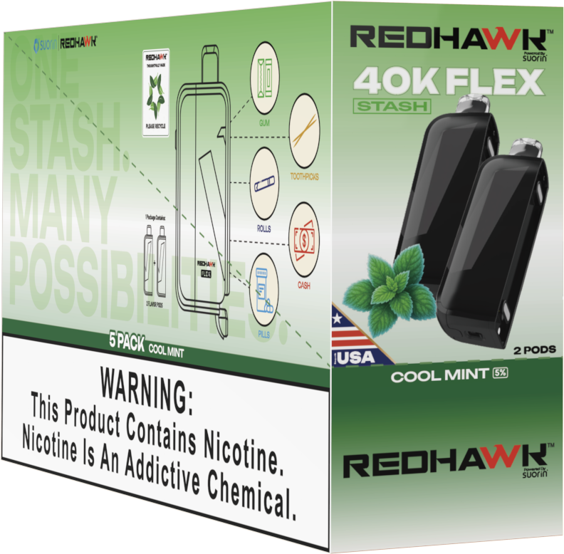 RedHawk 40K FLEX Stash COOL MINT 2 Pack Replacement Pods — image 3