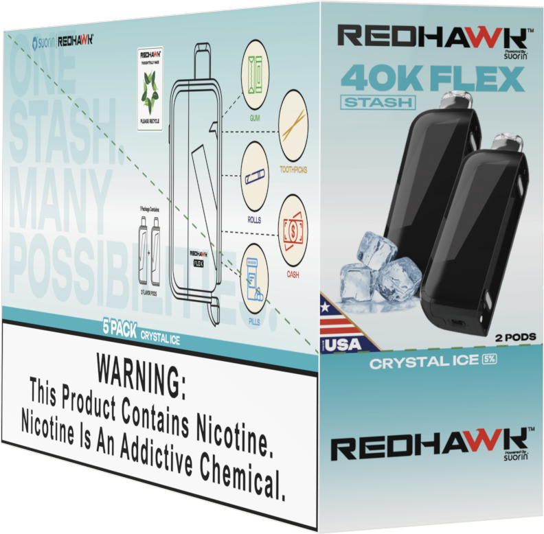 RedHawk 40K FLEX Stash CRYSTAL ICE 2 Pack Replacement Pods — image 3