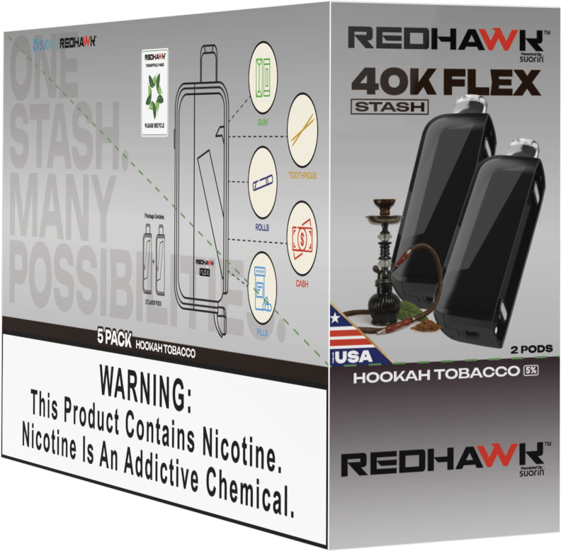 RedHawk 40K FLEX Stash HOOKAH TOBACCO 2 Pack Replacement Pods — image 3