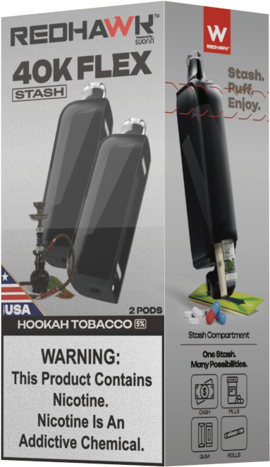 RedHawk 40K FLEX Stash HOOKAH TOBACCO 2 Pack Replacement Pods — image 4