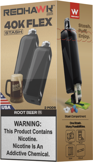 RedHawk 40K FLEX Stash ROOT BEER 2 Pack Replacement Pods — image 4