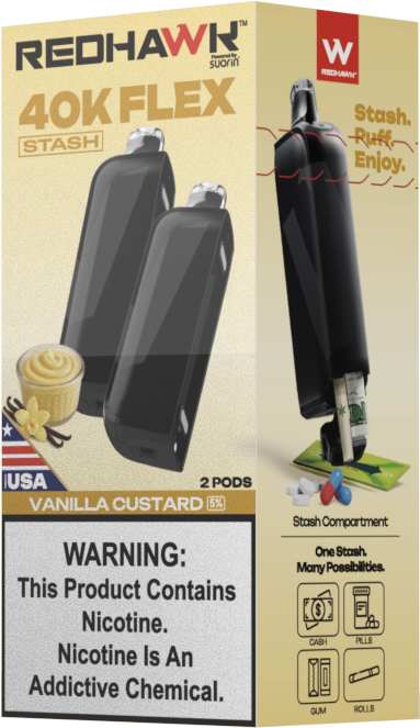 RedHawk 40K FLEX Stash VANILLA CUSTARD 2 Pack Replacement Pods — image 4