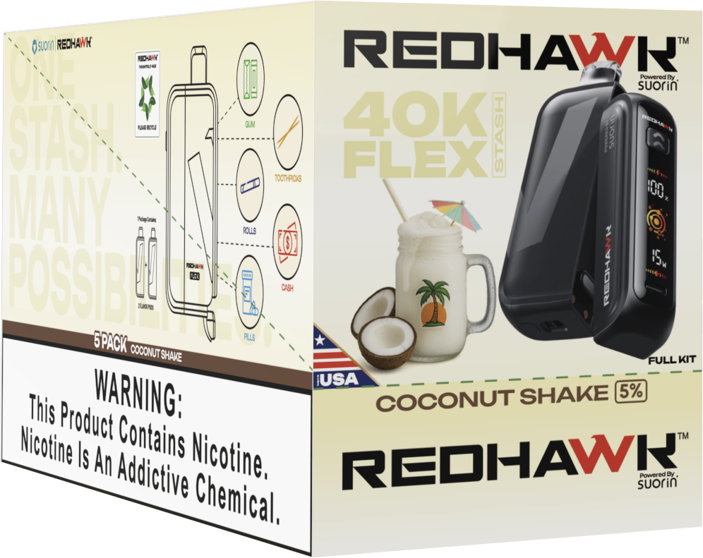 RedHawk 40K Puff FLEX Stash Disposable Vape - Coconut Shake — image 2