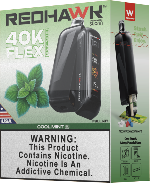RedHawk 40K Puff FLEX Stash Disposable Vape - Cool Mint — image 3
