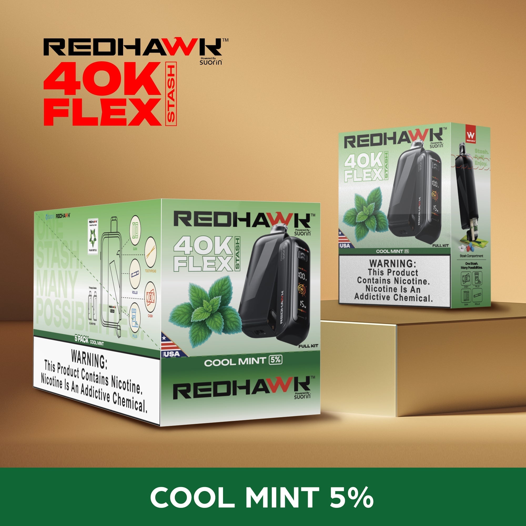 RedHawk 40K Puff FLEX Stash Disposable Vape - Cool Mint — image 4