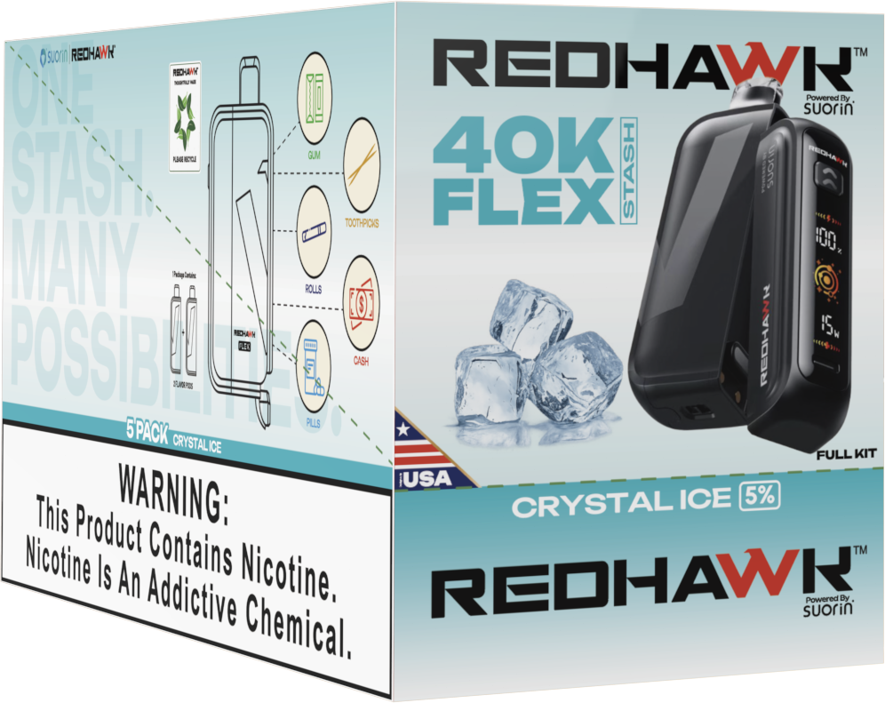 RedHawk 40K Puff FLEX Stash Disposable Vape - Crystal Ice — image 2