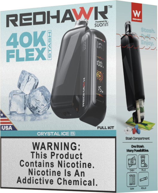 RedHawk 40K Puff FLEX Stash Disposable Vape - Crystal Ice — image 3