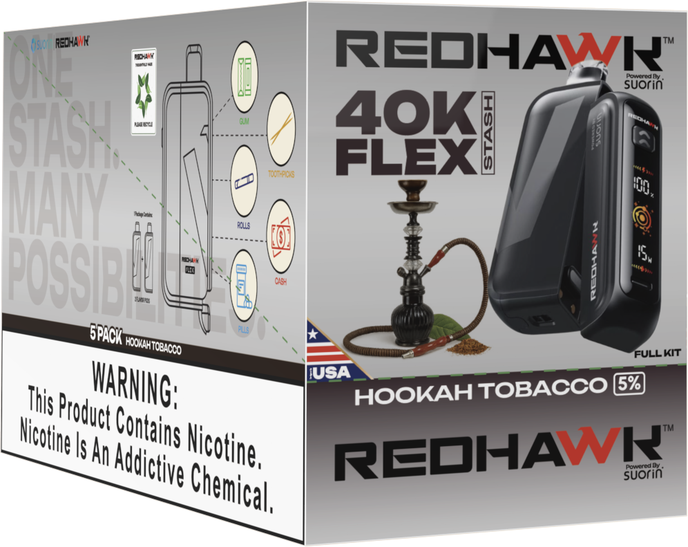 RedHawk 40K Puff FLEX Stash Disposable Vape - Hookah Tobacco — image 2