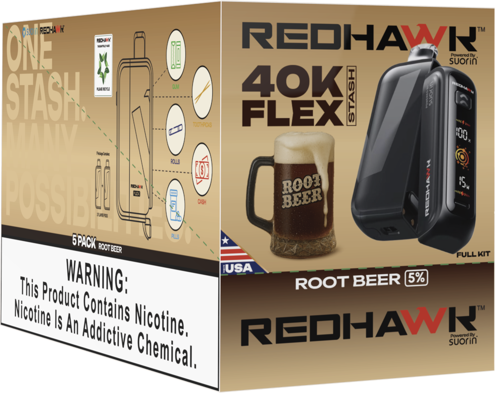 RedHawk 40K Puff FLEX Stash Disposable Vape - Root Beer — image 2