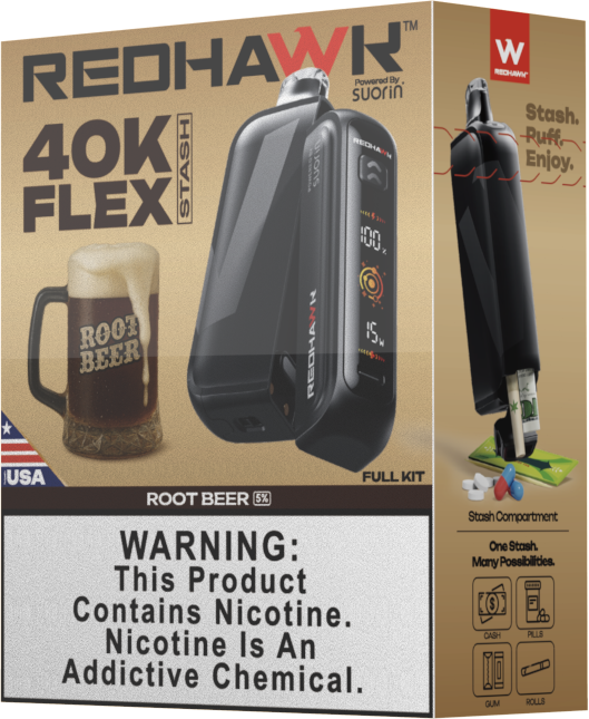 RedHawk 40K Puff FLEX Stash Disposable Vape - Root Beer — image 3