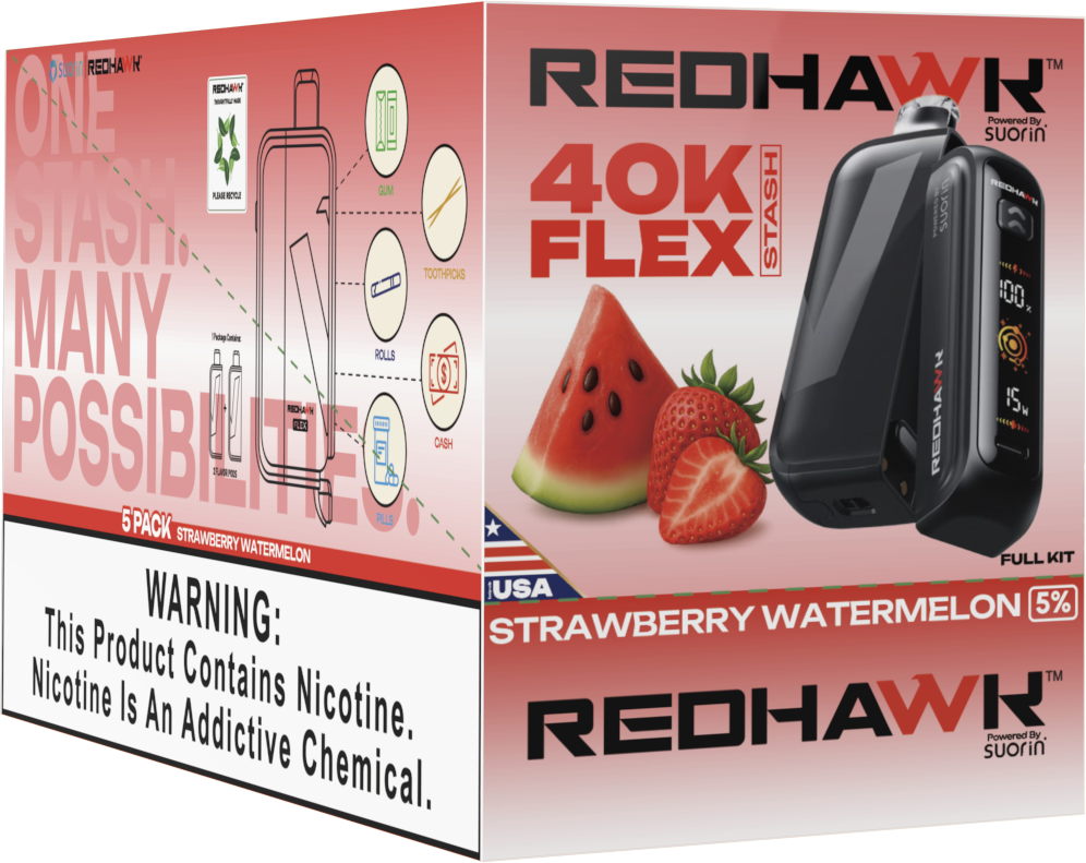 RedHawk 40K Puff FLEX Stash Disposable Vape - Strawberry Watermelon — image 2