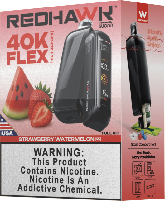 RedHawk 40K Puff FLEX Stash Disposable Vape - Strawberry Watermelon — image 3