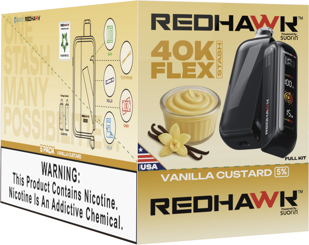 RedHawk 40K Puff FLEX Stash Disposable Vape - Vanilla Custard — image 2