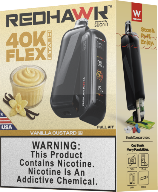 RedHawk 40K Puff FLEX Stash Disposable Vape - Vanilla Custard — image 3