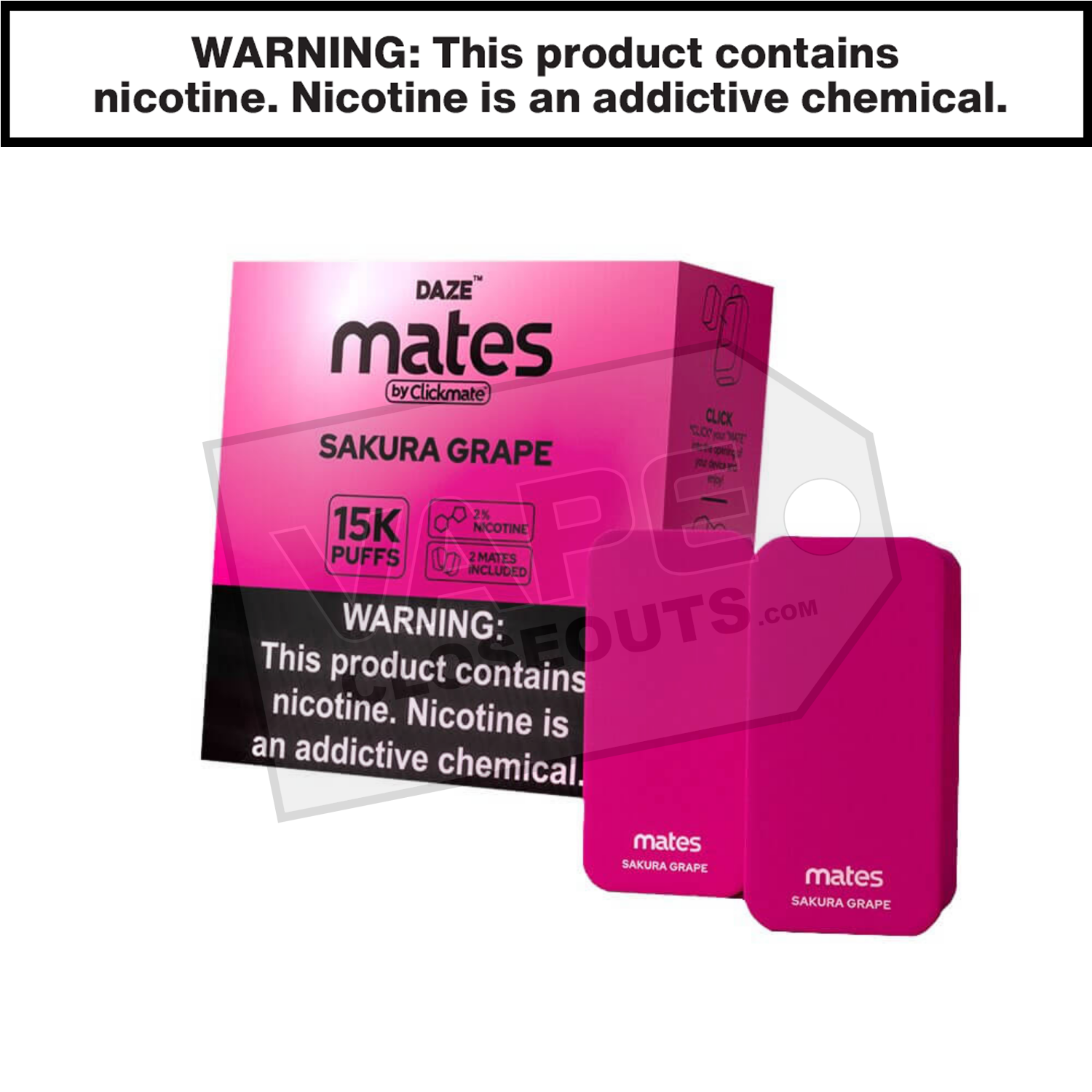 Mates Sakura Grape Clickmate Pods 15K (2pk) — image 3