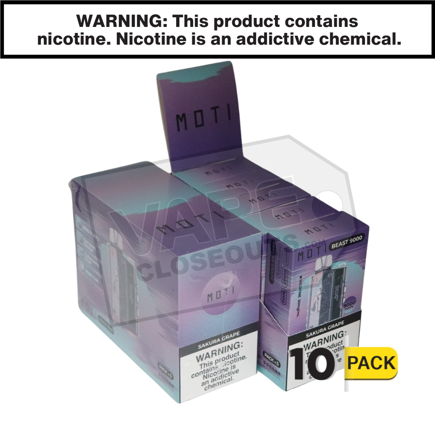 Sakura Grape Moti Beast 9000 Disposable Vape — image 2