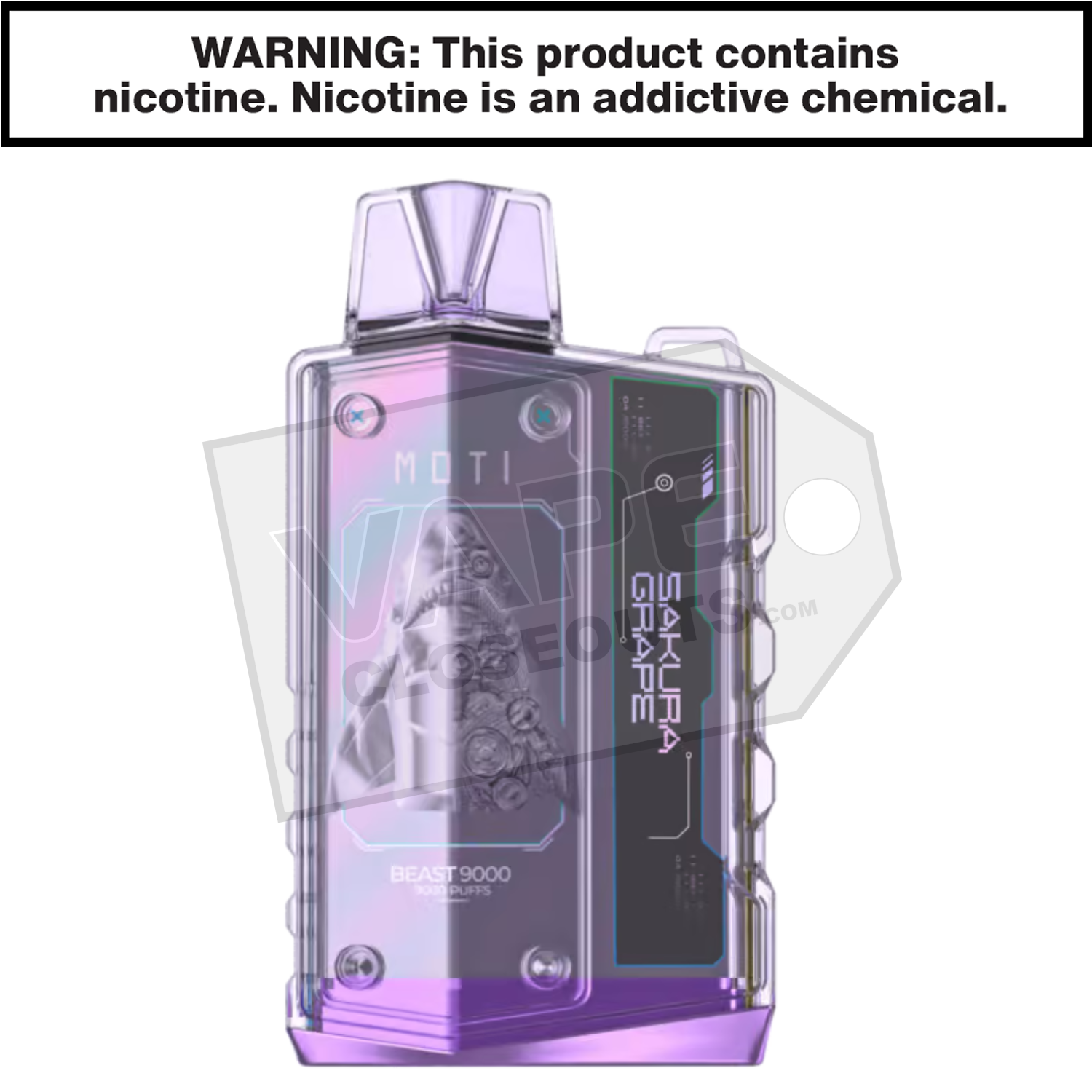Sakura Grape Moti Beast 9000 Disposable Vape — image 3