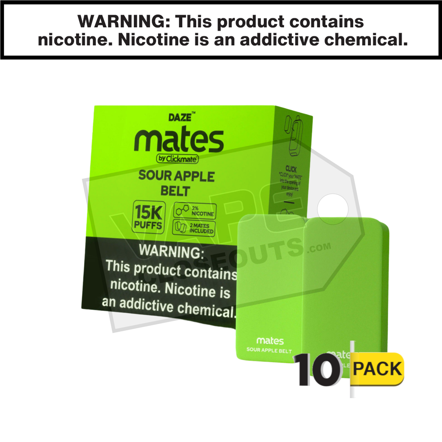 Mates Sour Apple Belts Clickmate Pods 15K (2pk) — image 4