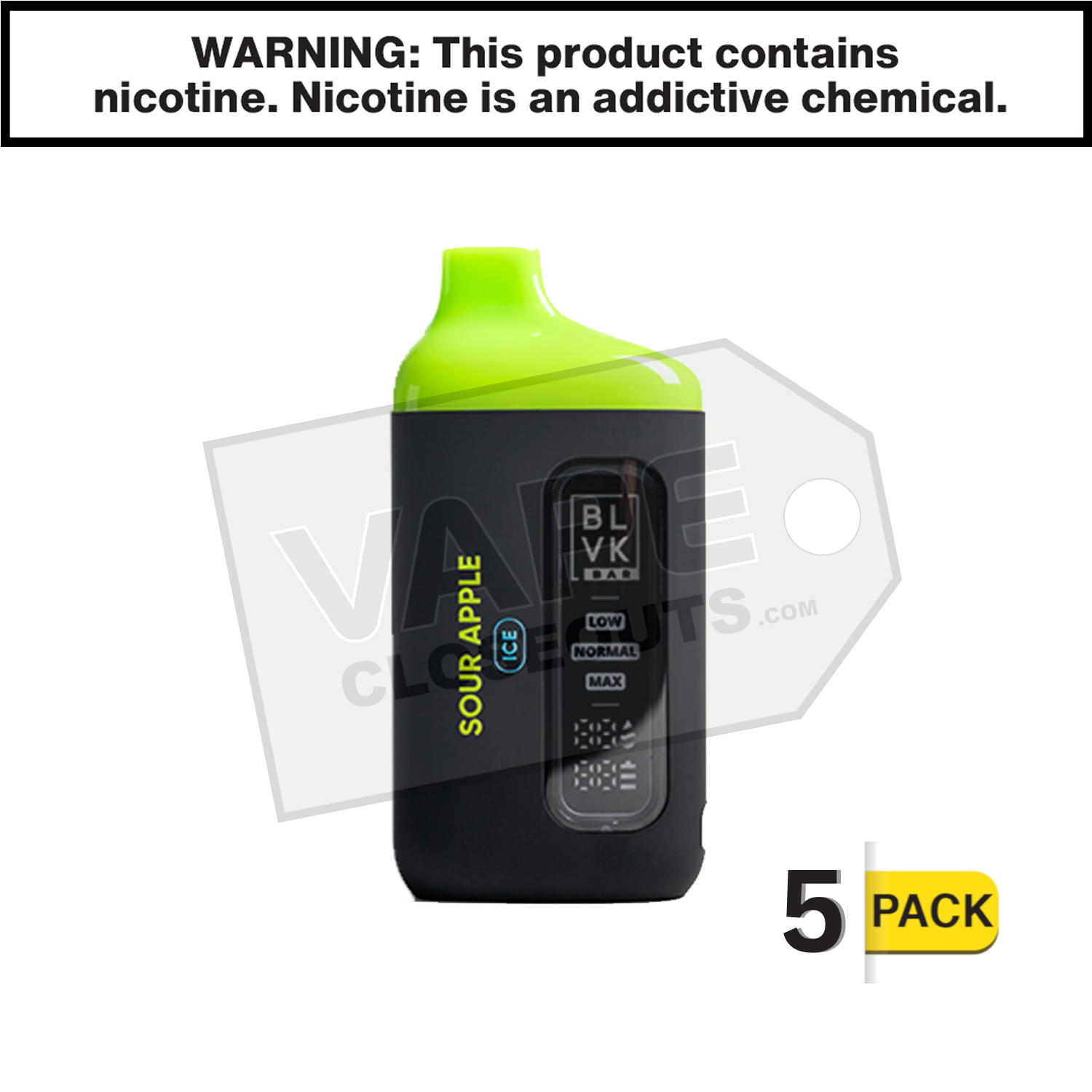 Sour Apple Ice BLVK Bar Disposable 20000