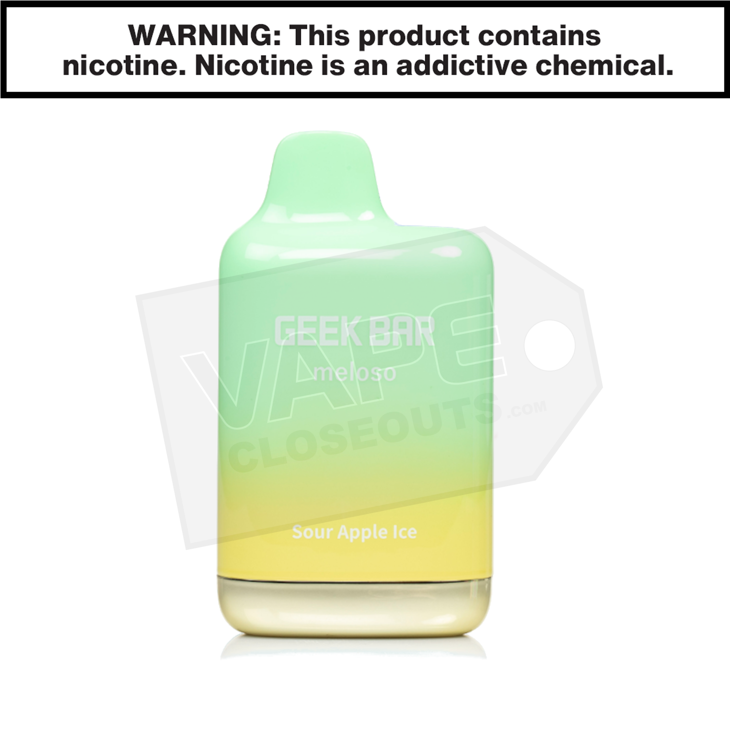 Sour Apple Ice Geek Bar Meloso Max Disposable Vape