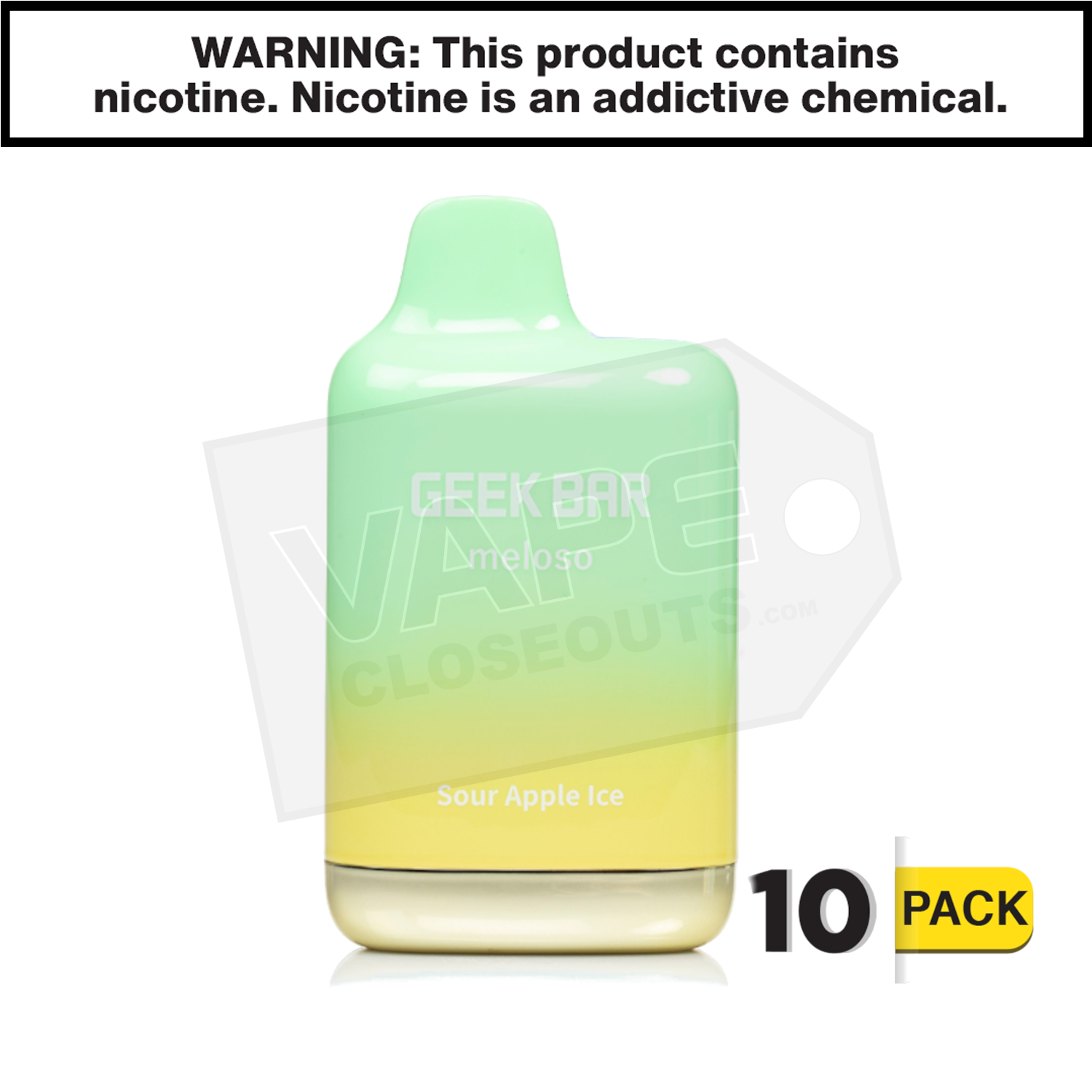 Sour Apple Ice Geek Bar Meloso Max Disposable Vape — image 2